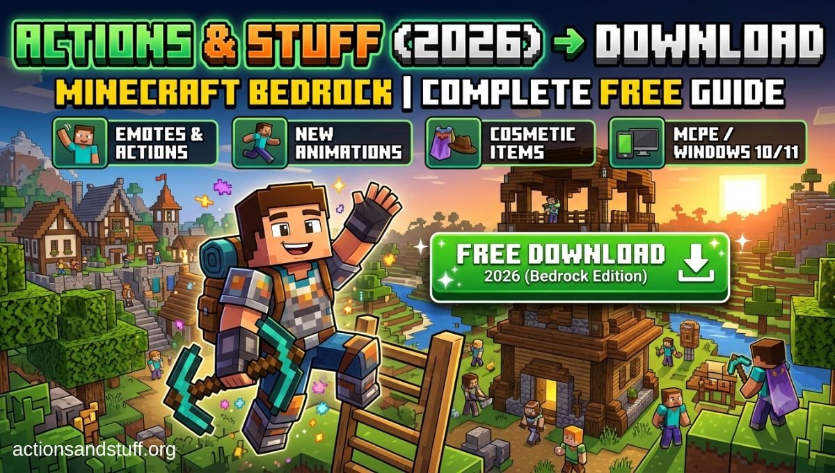Actions and Stuff Minecraft Bedrock Download: Complete Free Guide (2026)